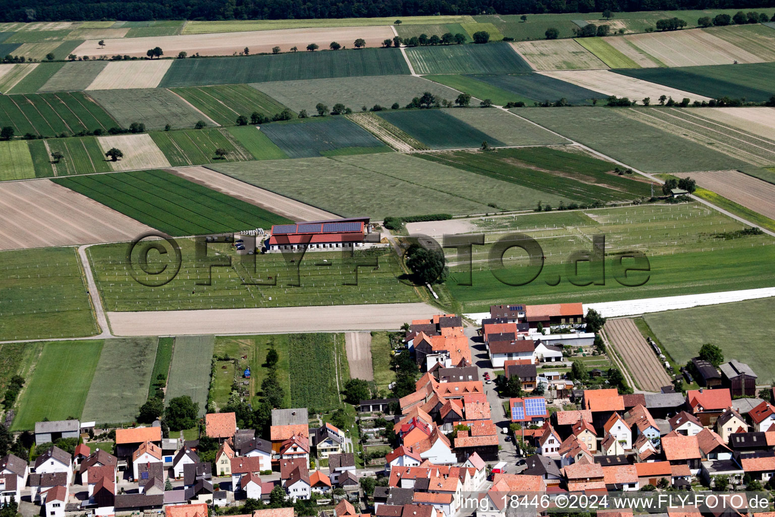 Hatzenbühl in the state Rhineland-Palatinate, Germany out of the air