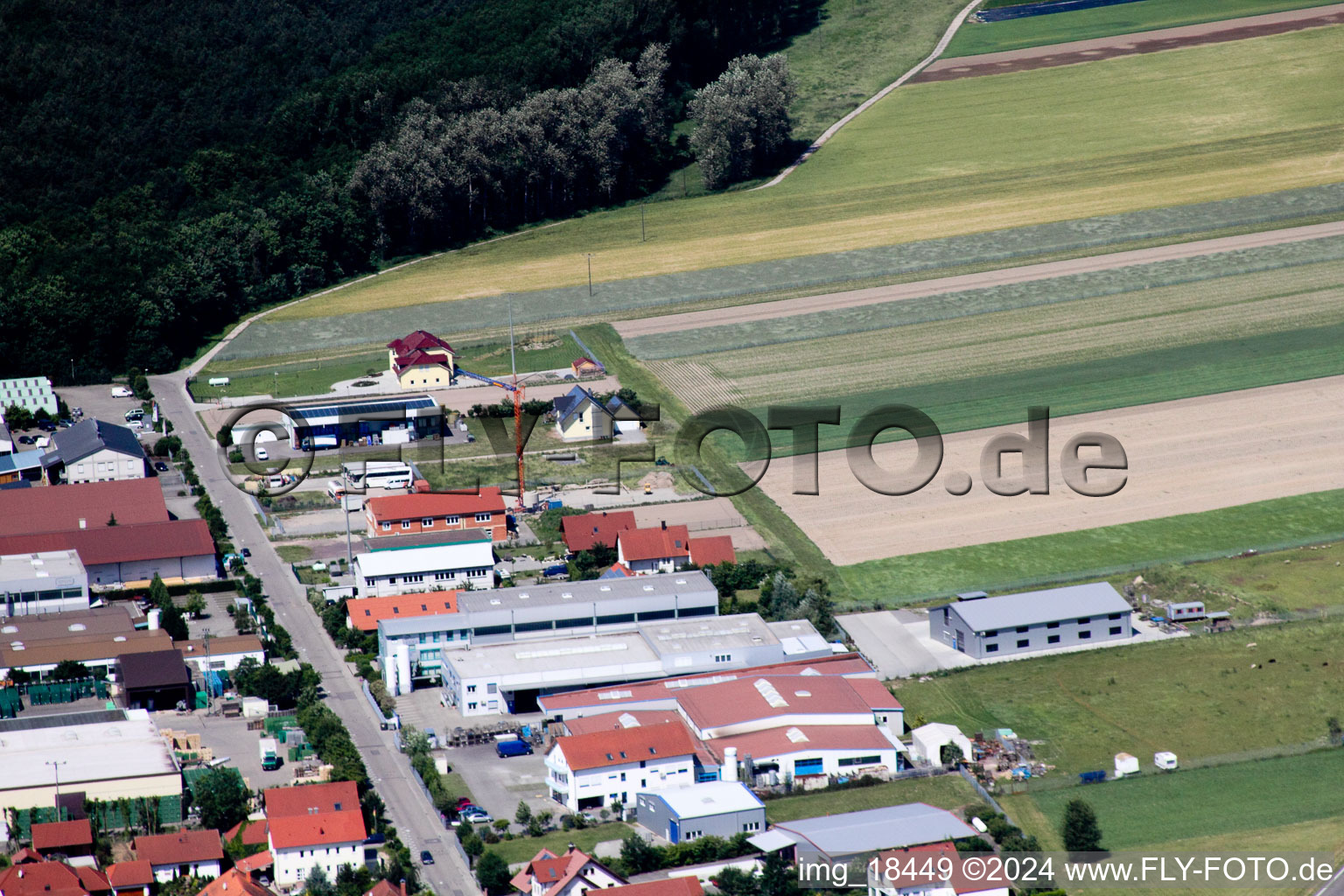 Bird's eye view of Hatzenbühl in the state Rhineland-Palatinate, Germany