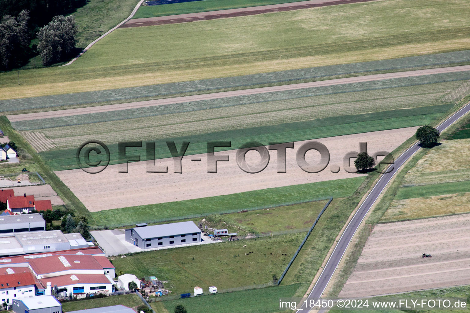 Hatzenbühl in the state Rhineland-Palatinate, Germany viewn from the air