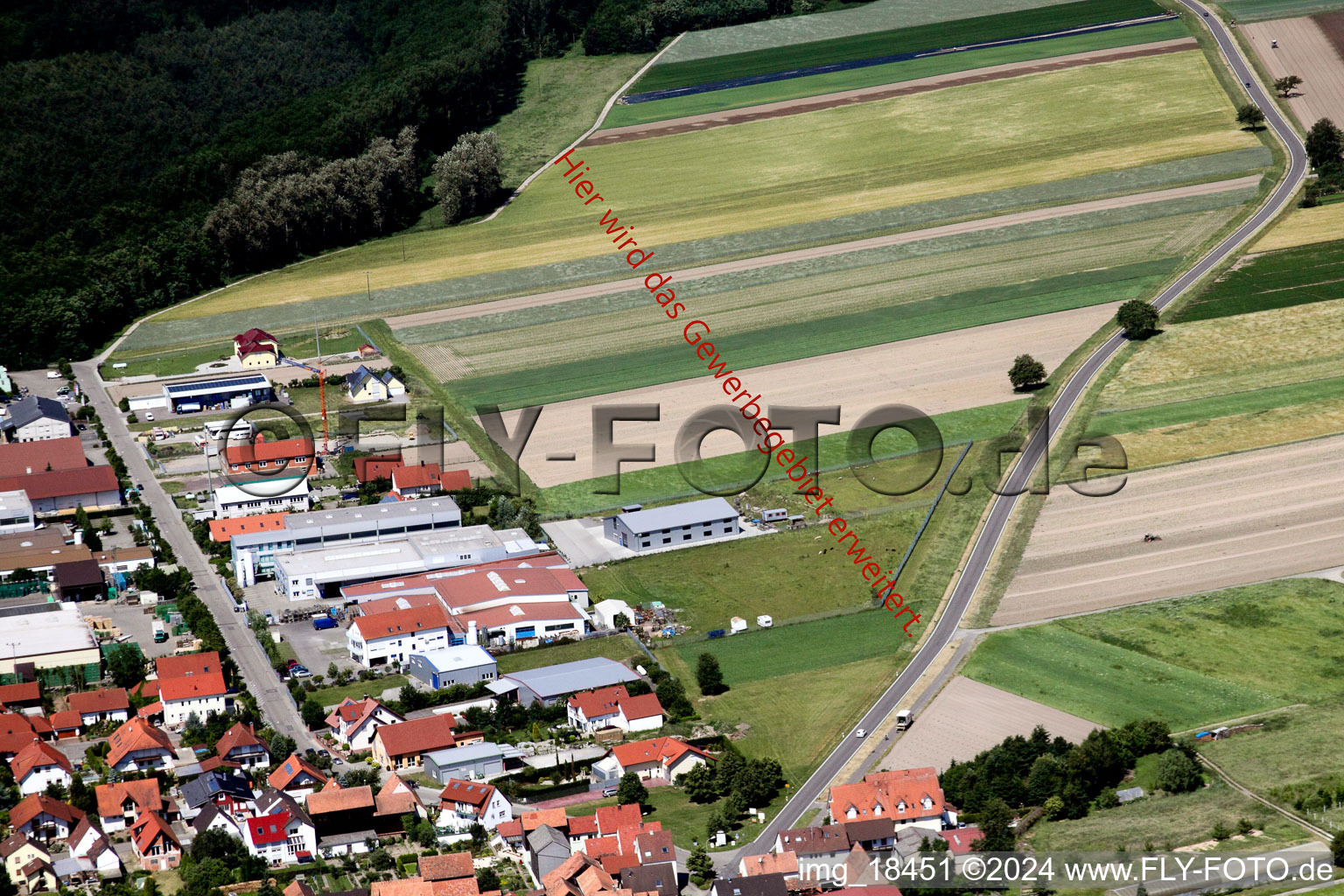 Drone recording of Hatzenbühl in the state Rhineland-Palatinate, Germany