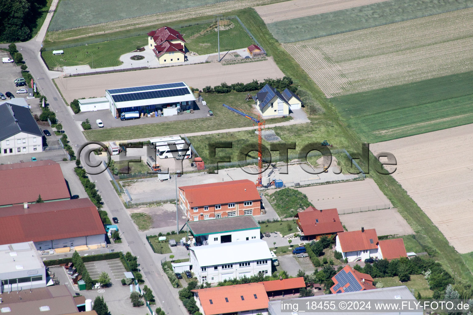 Hatzenbühl in the state Rhineland-Palatinate, Germany from a drone