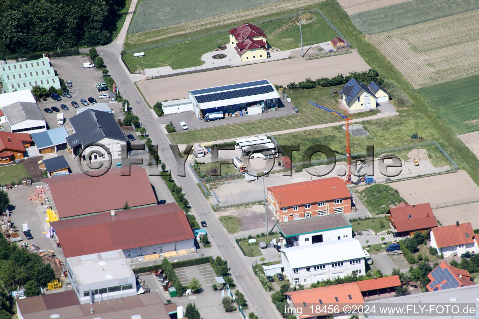 Hatzenbühl in the state Rhineland-Palatinate, Germany seen from a drone