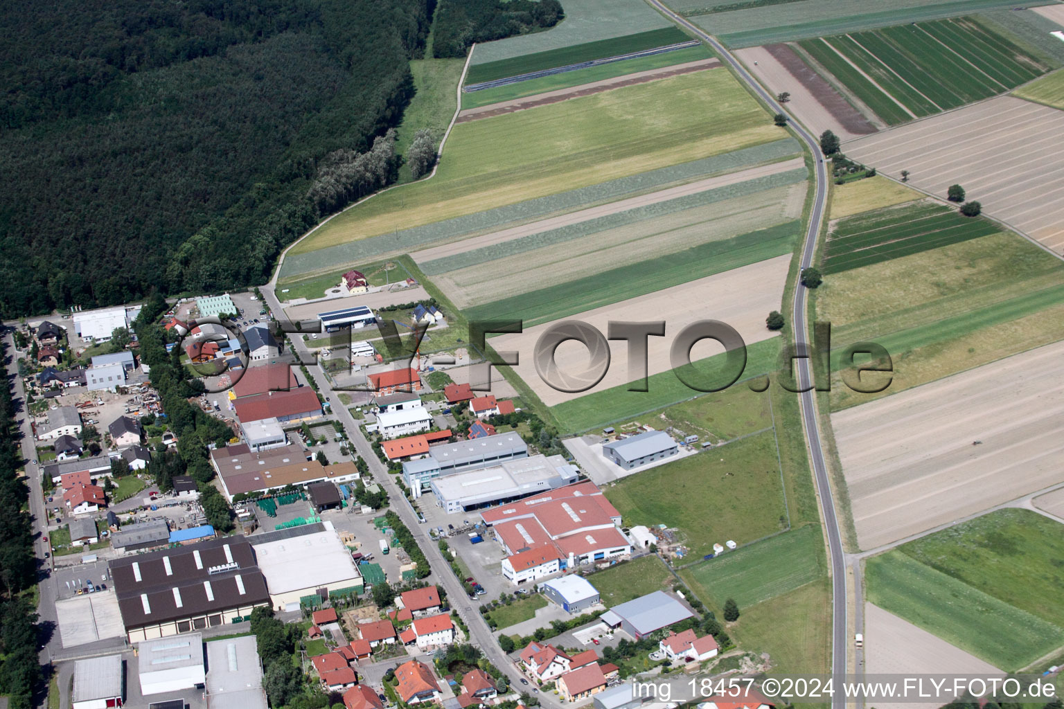 Aerial view of Hatzenbühl in the state Rhineland-Palatinate, Germany