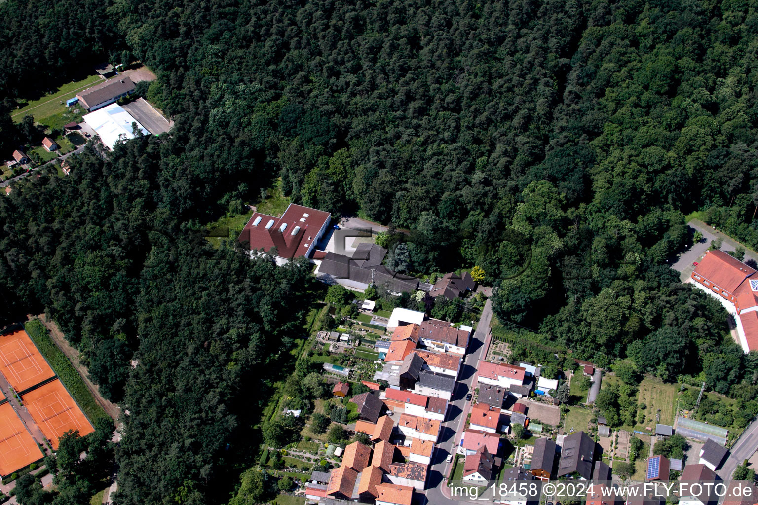 Aerial photograpy of Hatzenbühl in the state Rhineland-Palatinate, Germany