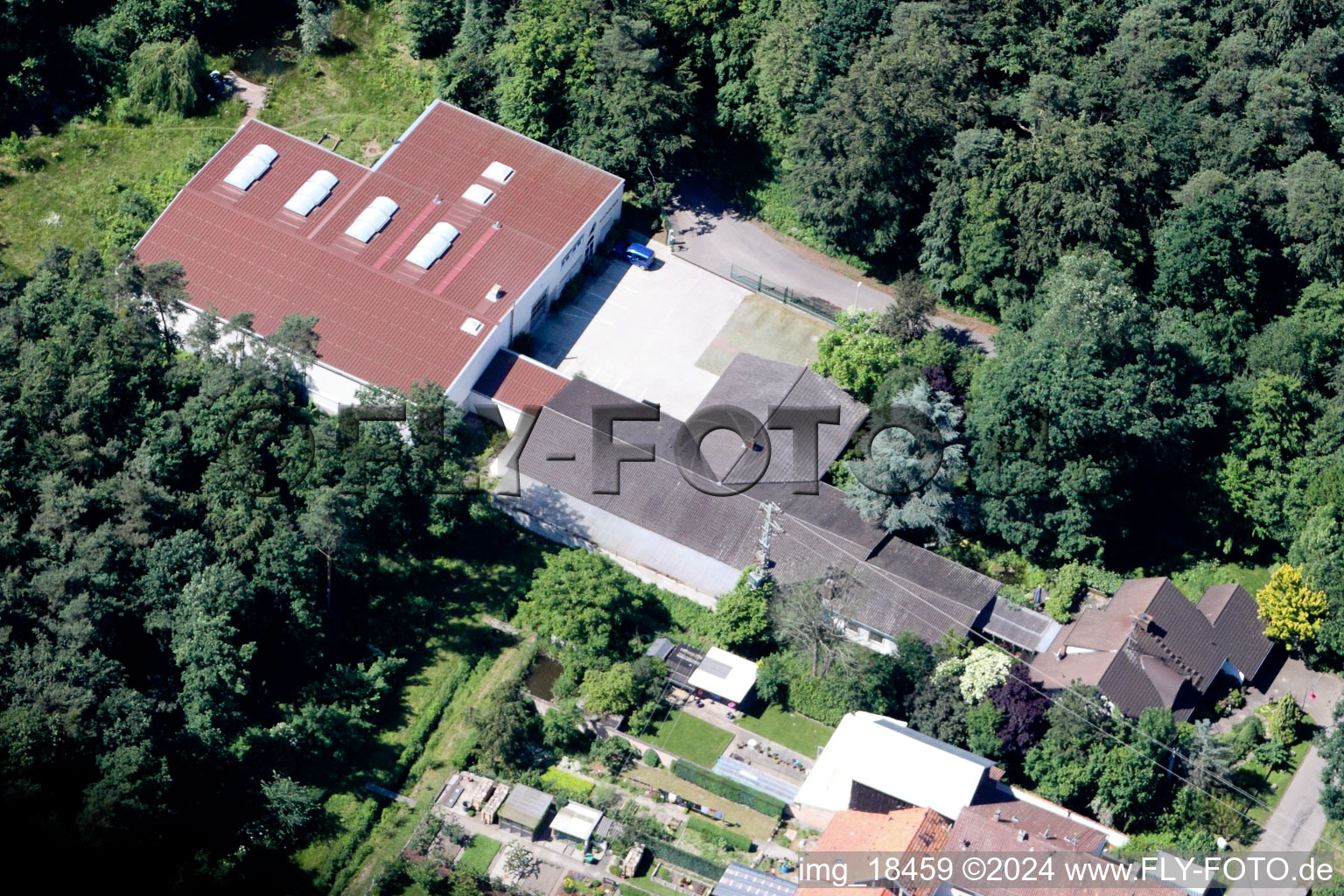 Oblique view of Hatzenbühl in the state Rhineland-Palatinate, Germany