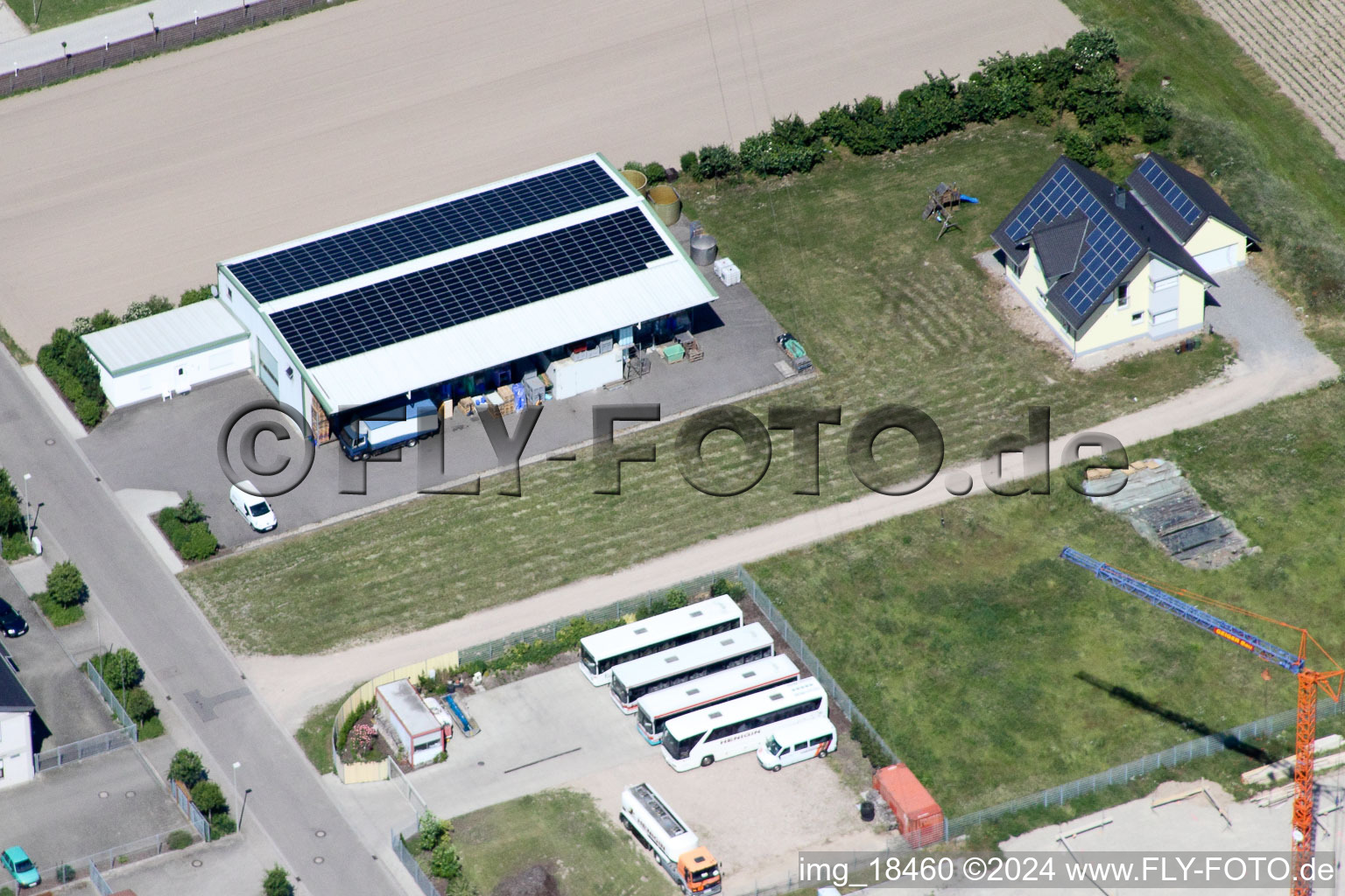 Hatzenbühl in the state Rhineland-Palatinate, Germany from above