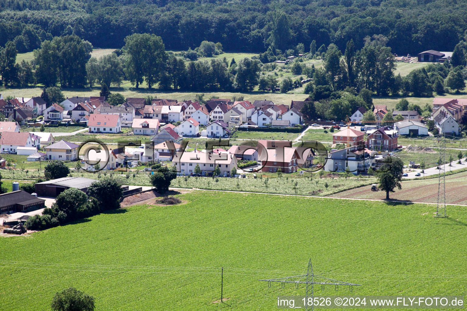 Drone image of On the mountain trail in Kandel in the state Rhineland-Palatinate, Germany