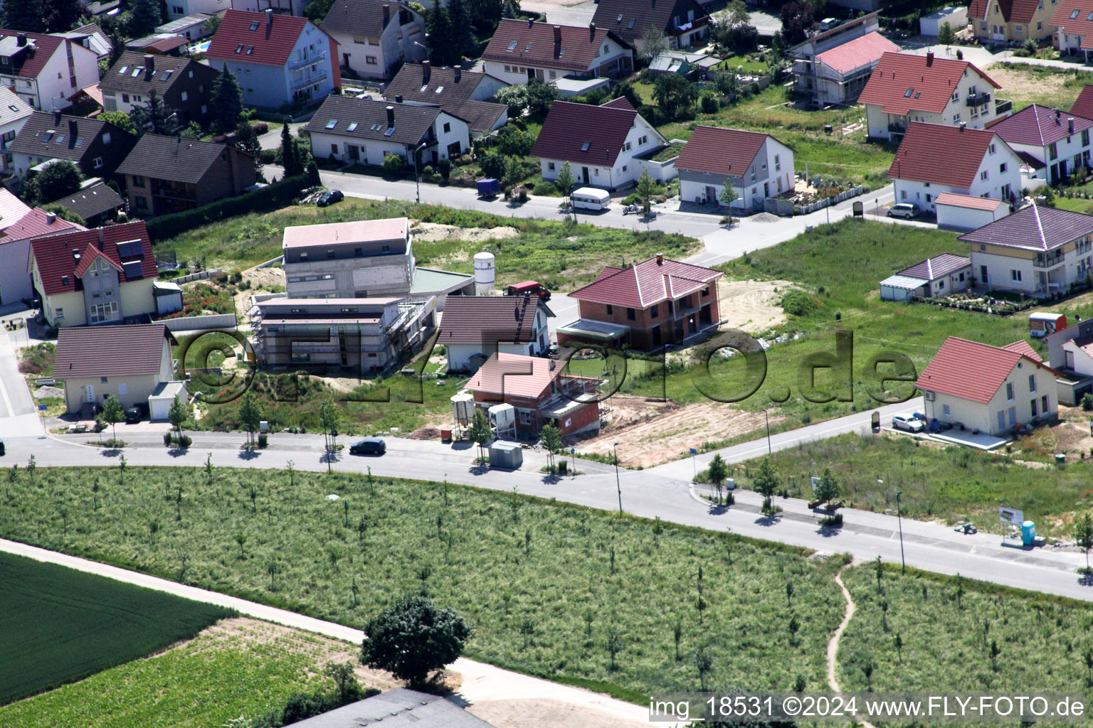 Aerial photograpy of On the mountain trail in Kandel in the state Rhineland-Palatinate, Germany