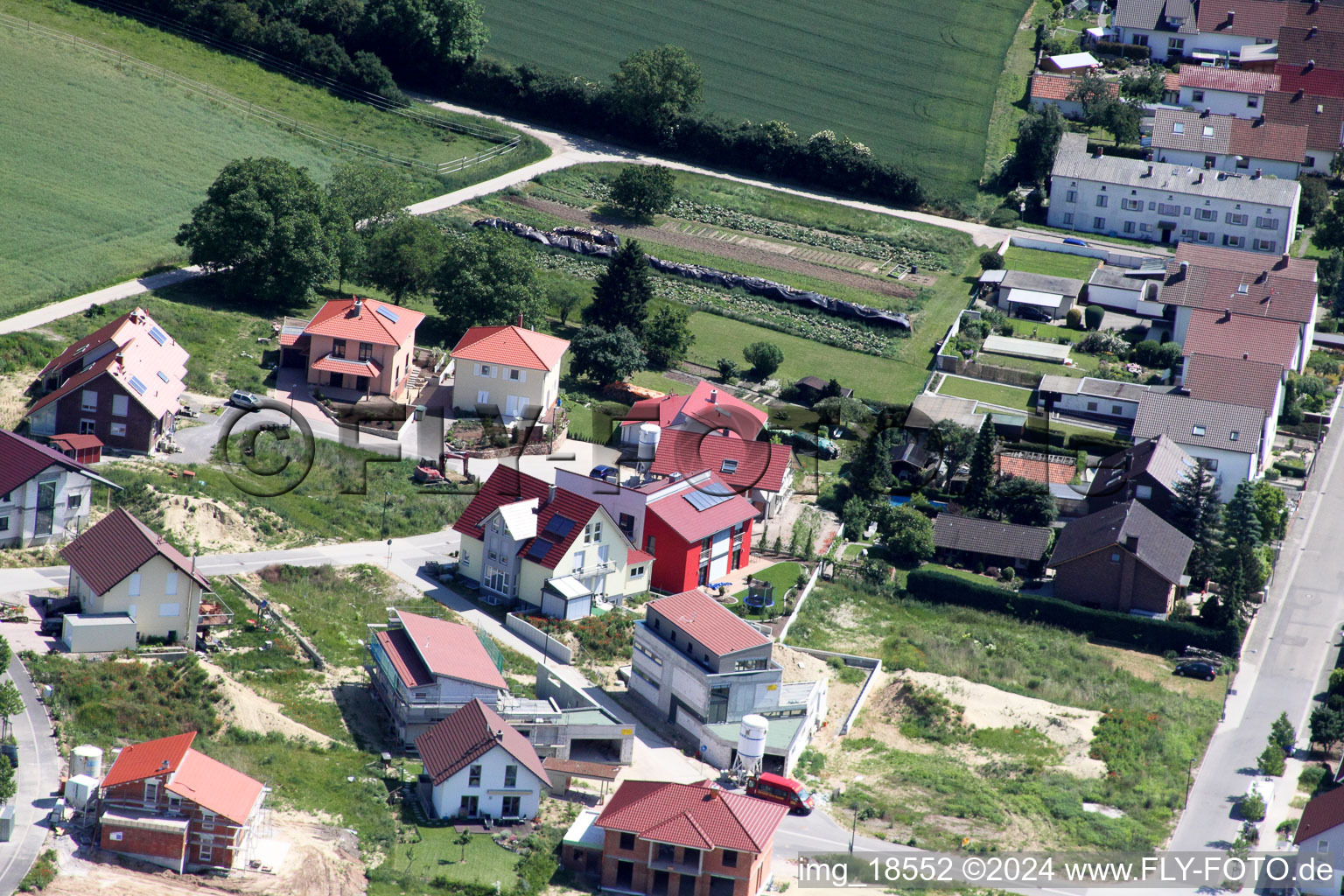 Oblique view of On the mountain trail in Kandel in the state Rhineland-Palatinate, Germany