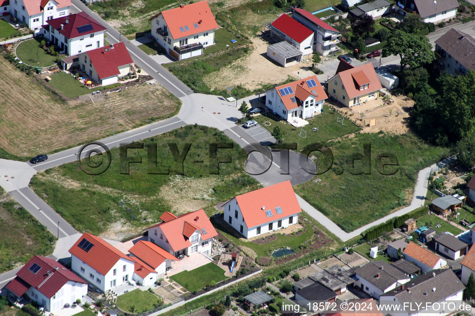 Aerial view of On the high path in Kandel in the state Rhineland-Palatinate, Germany