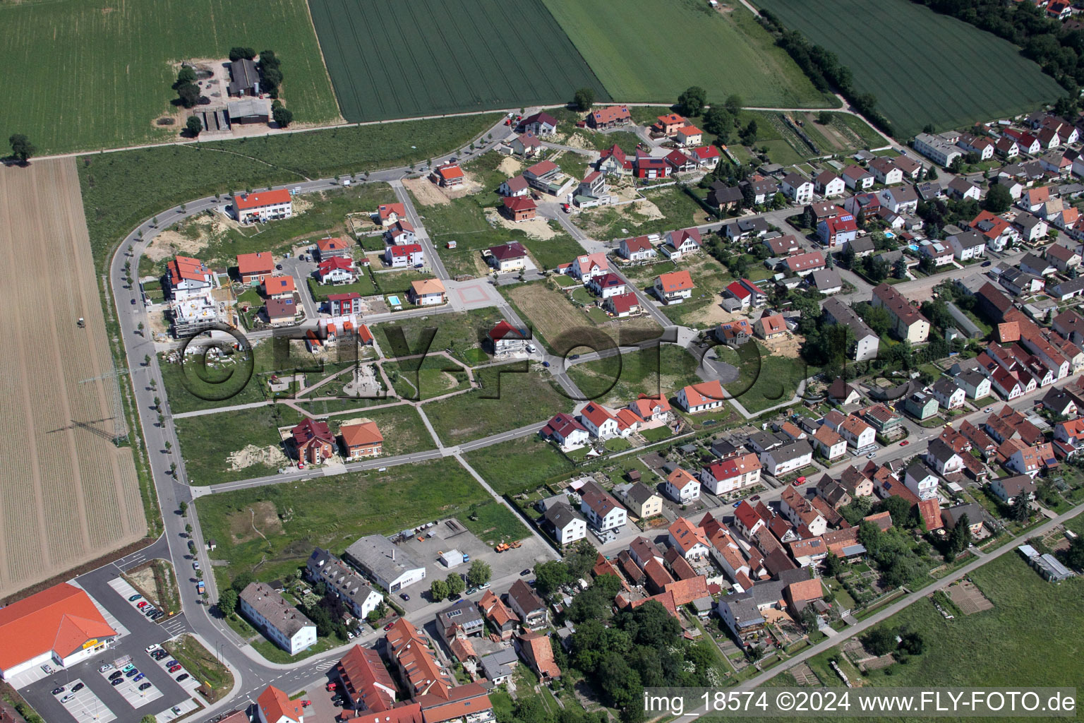 Oblique view of On the high path in Kandel in the state Rhineland-Palatinate, Germany