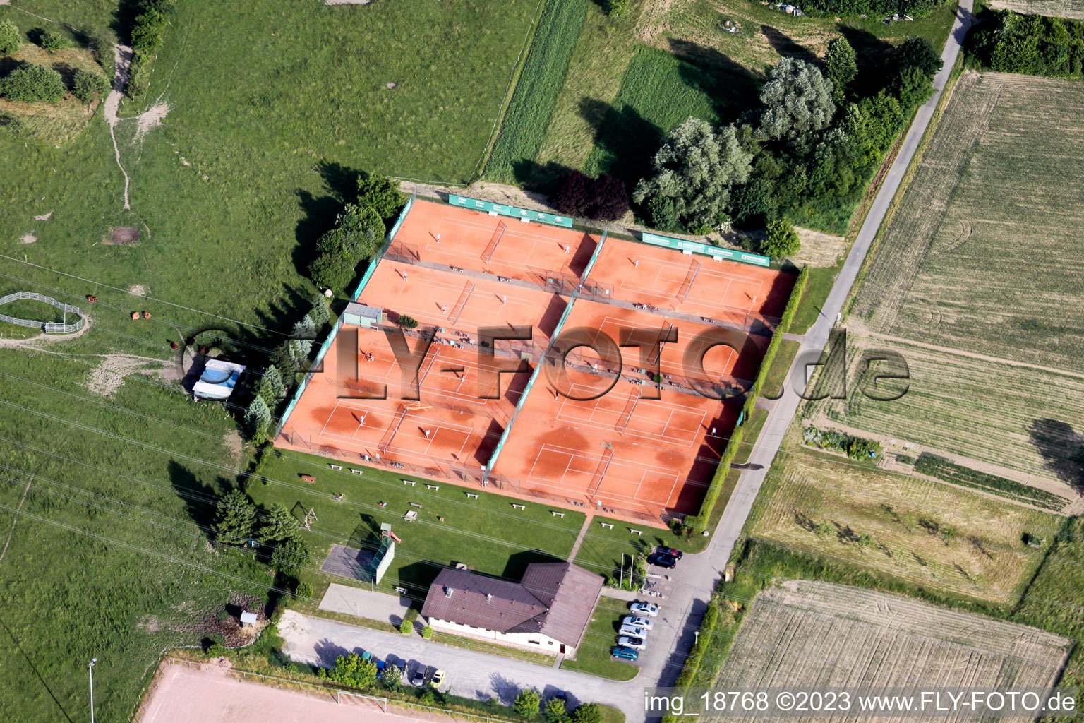 Tennis club in Elchesheim in the state Baden-Wuerttemberg, Germany