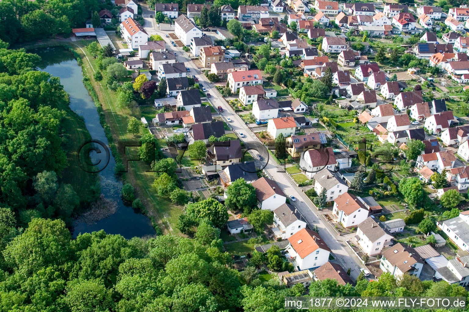 Elsaesserstr in Kandel in the state Rhineland-Palatinate, Germany out of the air