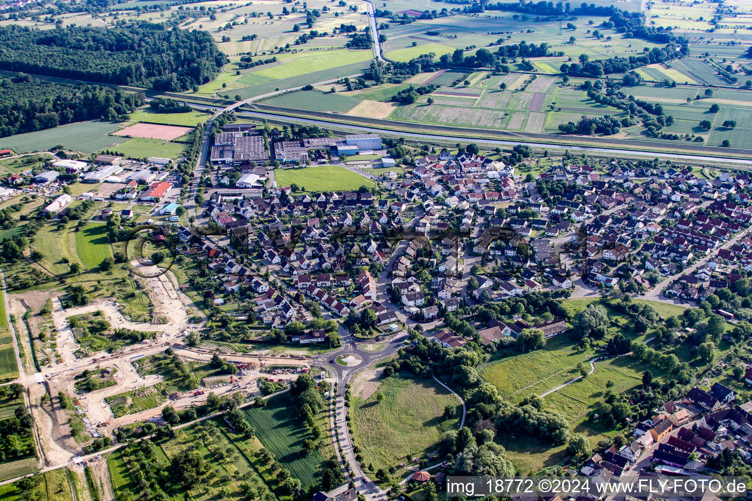 Steinmauern in the state Baden-Wuerttemberg, Germany out of the air