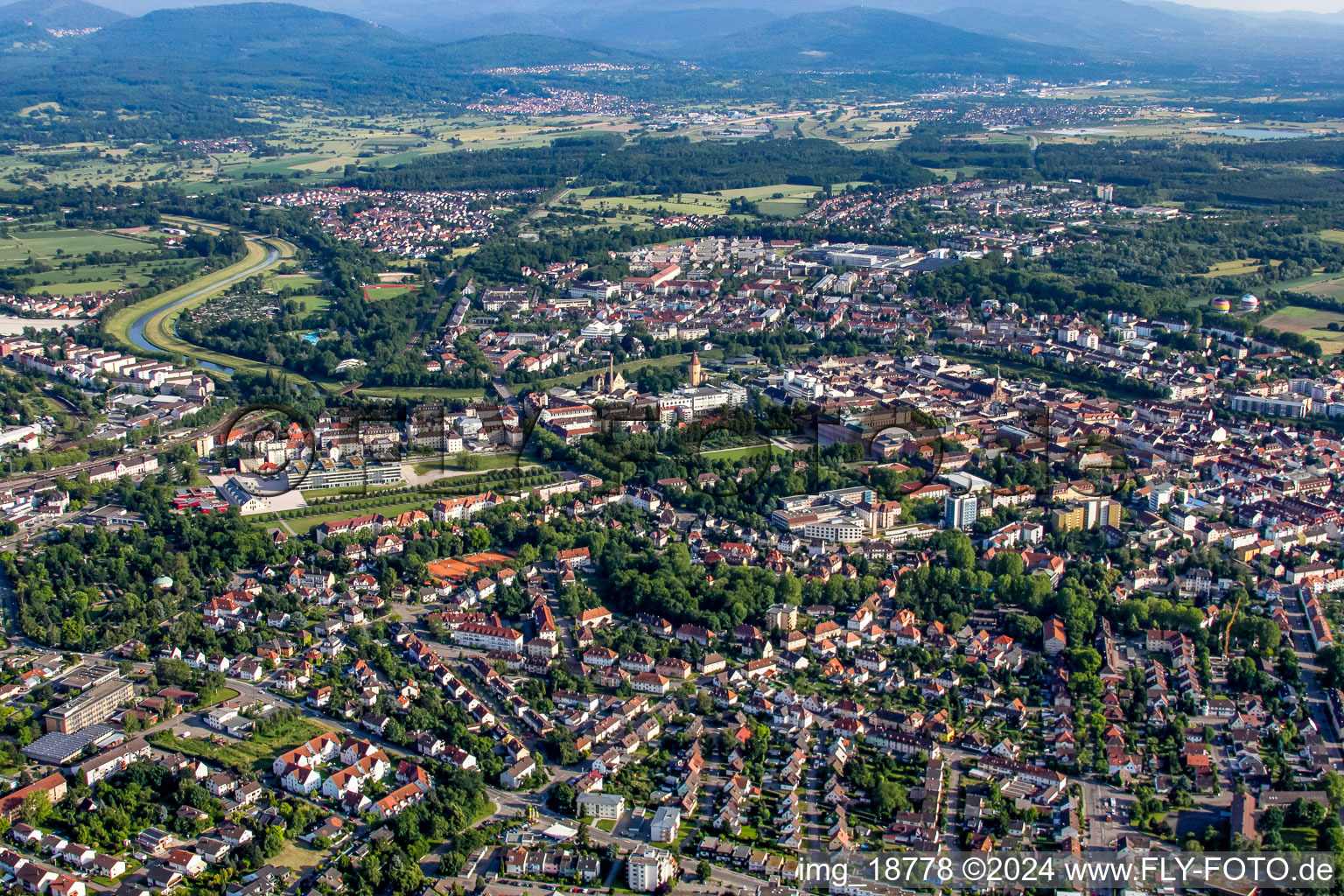 From the northwest in Rastatt in the state Baden-Wuerttemberg, Germany