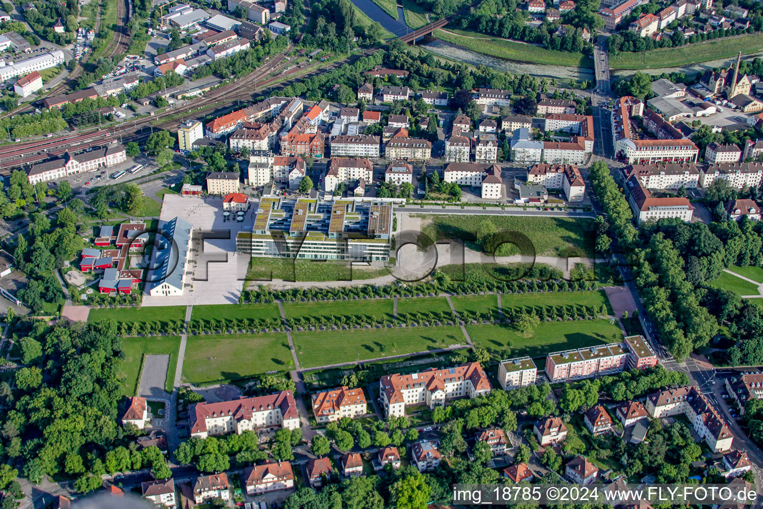 District office at Ludwigsfeste in Rastatt in the state Baden-Wuerttemberg, Germany