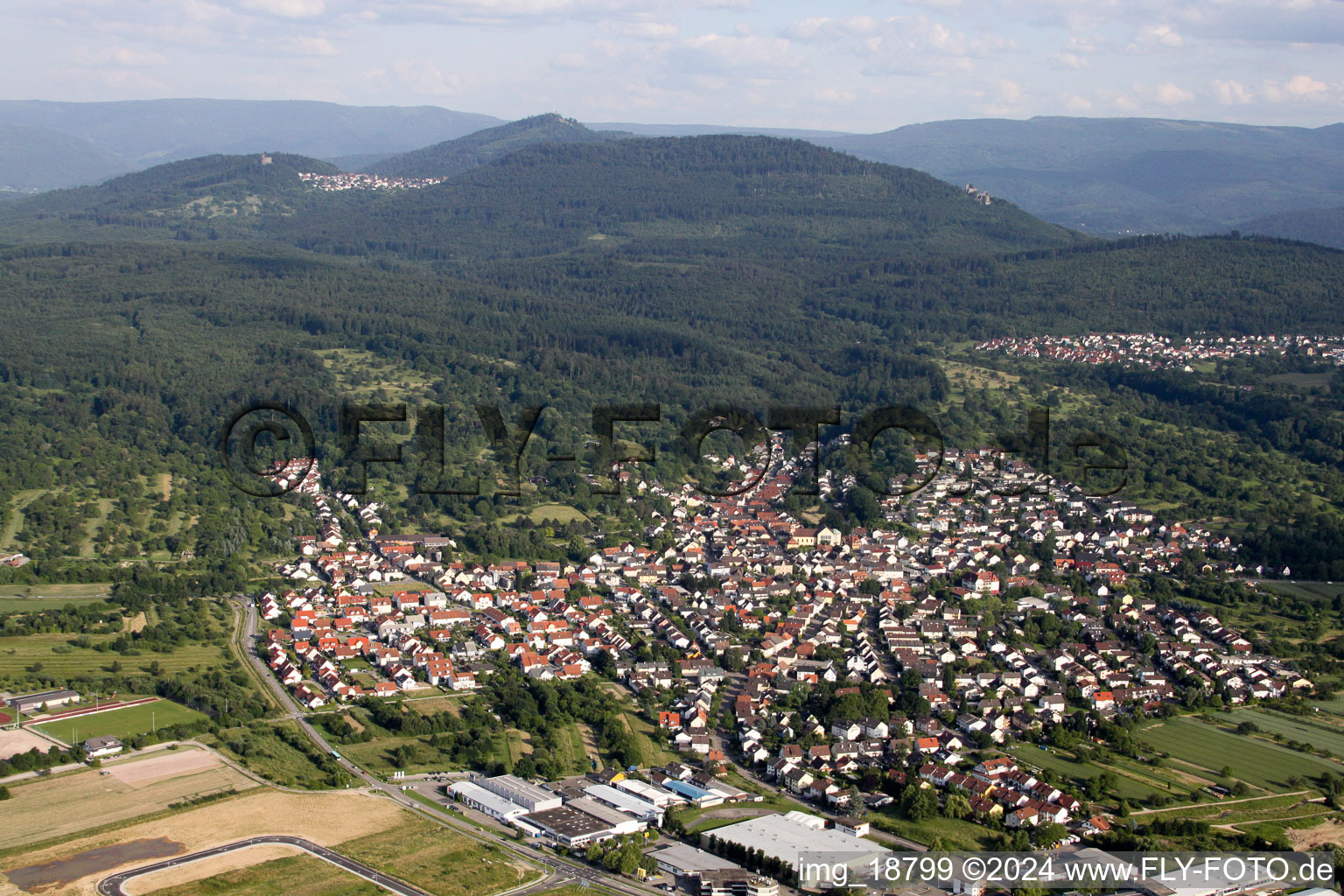 Aerial photograpy of District Haueneberstein in Baden-Baden in the state Baden-Wuerttemberg, Germany