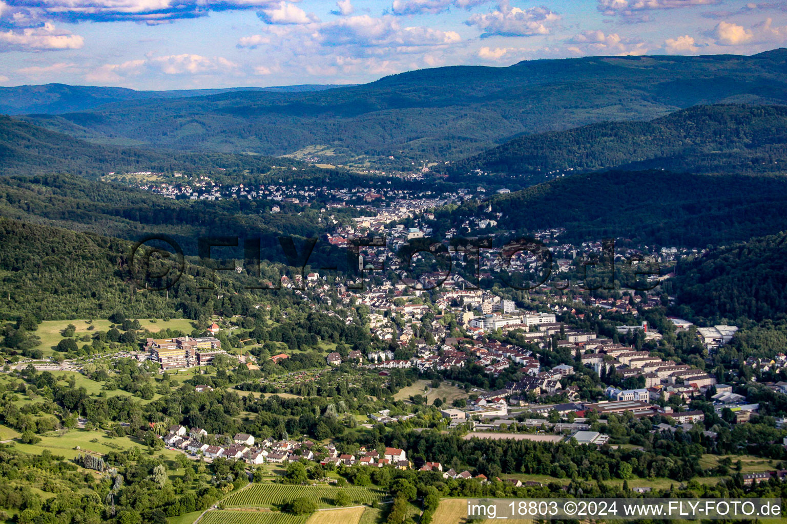 From the west in the district Oos in Baden-Baden in the state Baden-Wuerttemberg, Germany