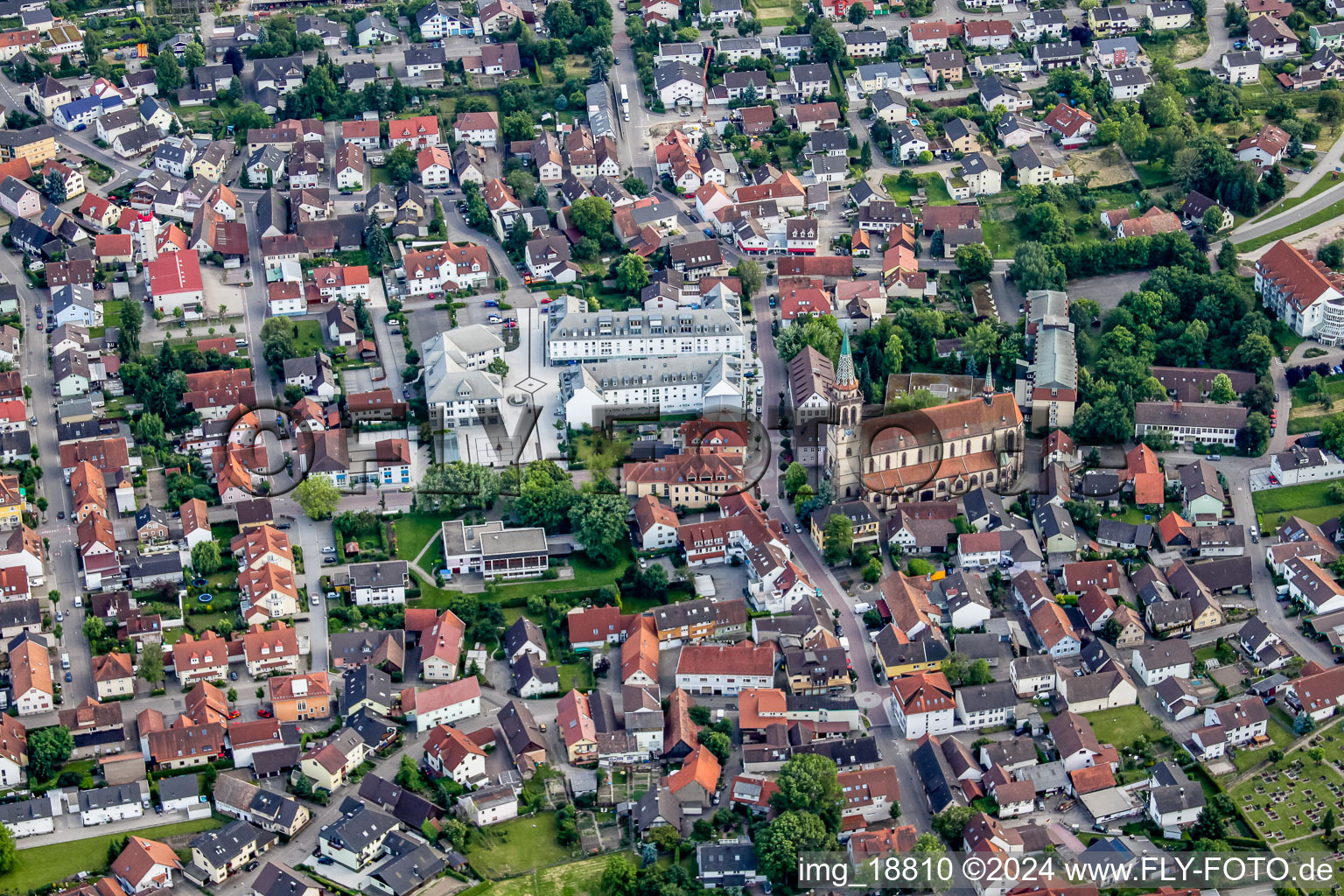 Municipal administration, St. Vinzenz, Hauptstr in Sinzheim in the state Baden-Wuerttemberg, Germany