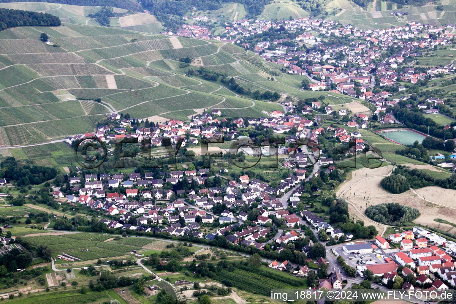 From the northwest in the district Steinbach in Baden-Baden in the state Baden-Wuerttemberg, Germany