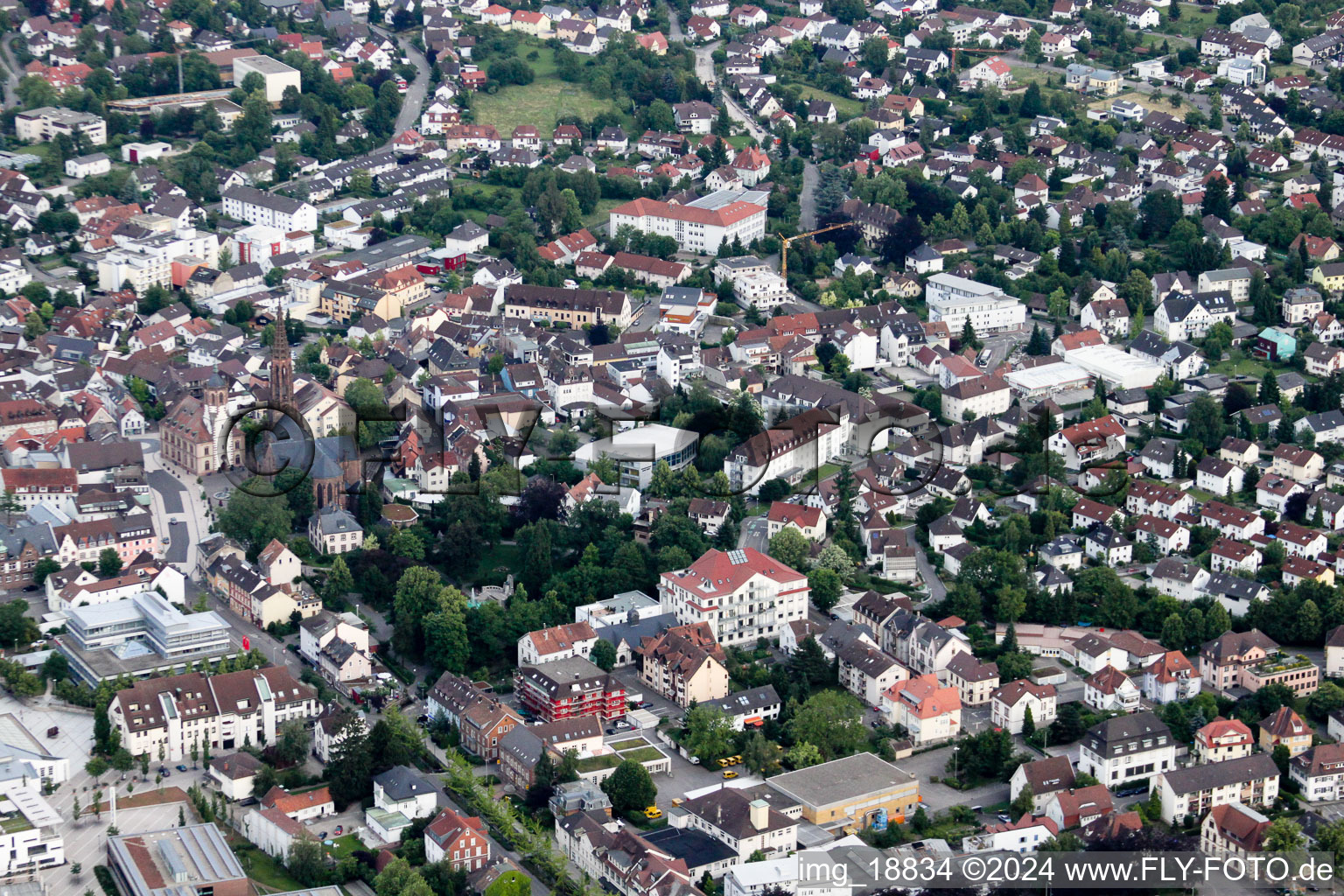 City view of the city area of in Buehl in the state Baden-Wurttemberg
