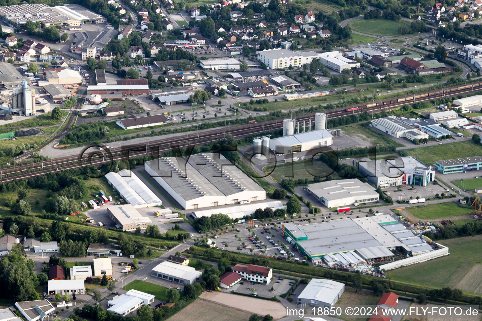 Franz-John-Straße industrial area in Achern in the state Baden-Wuerttemberg, Germany