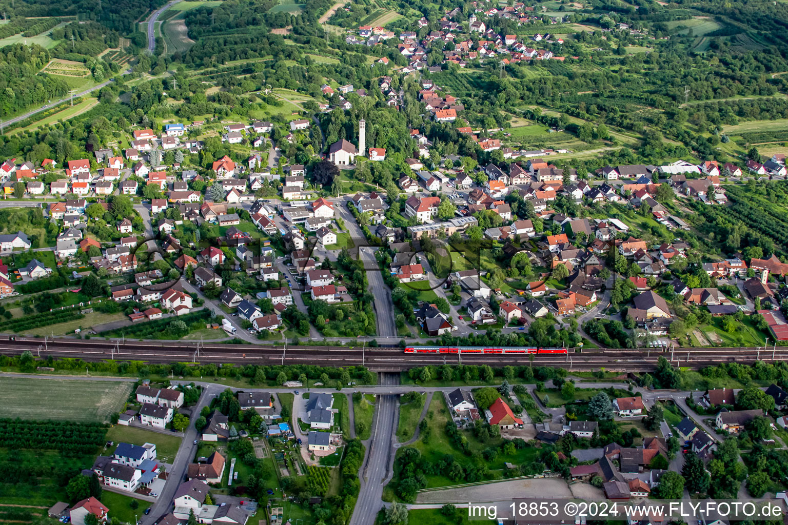 Railway underpass Scherwiller Straße in the district Fautenbach in Achern in the state Baden-Wuerttemberg, Germany