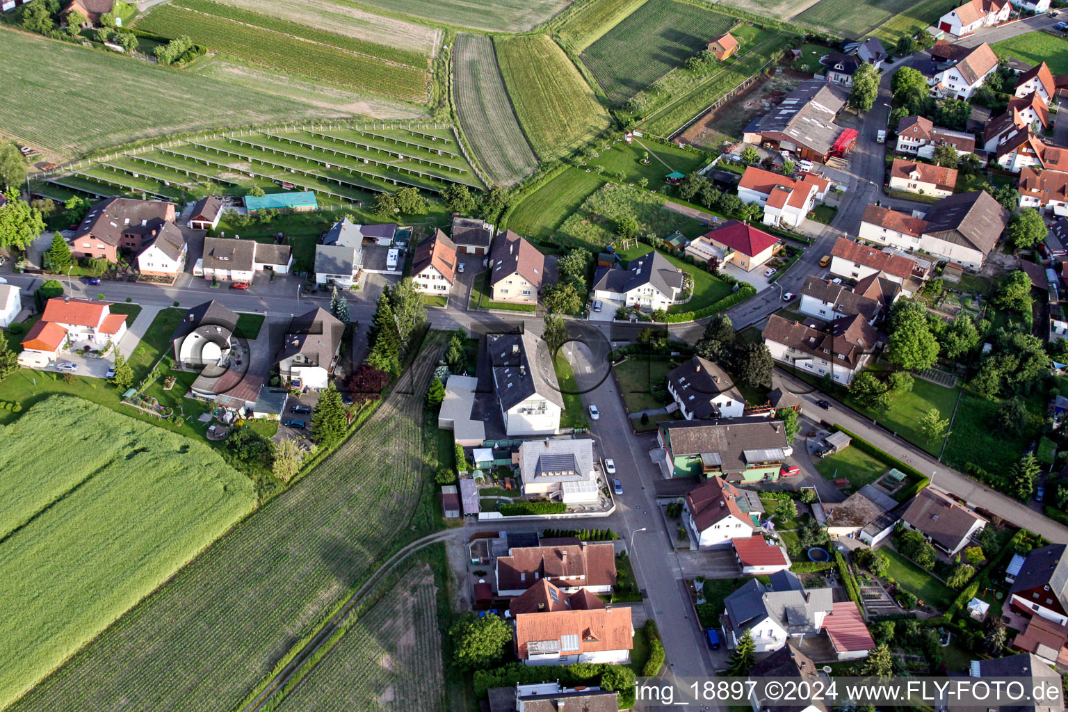 Gartenstr in the district Sand in Willstätt in the state Baden-Wuerttemberg, Germany