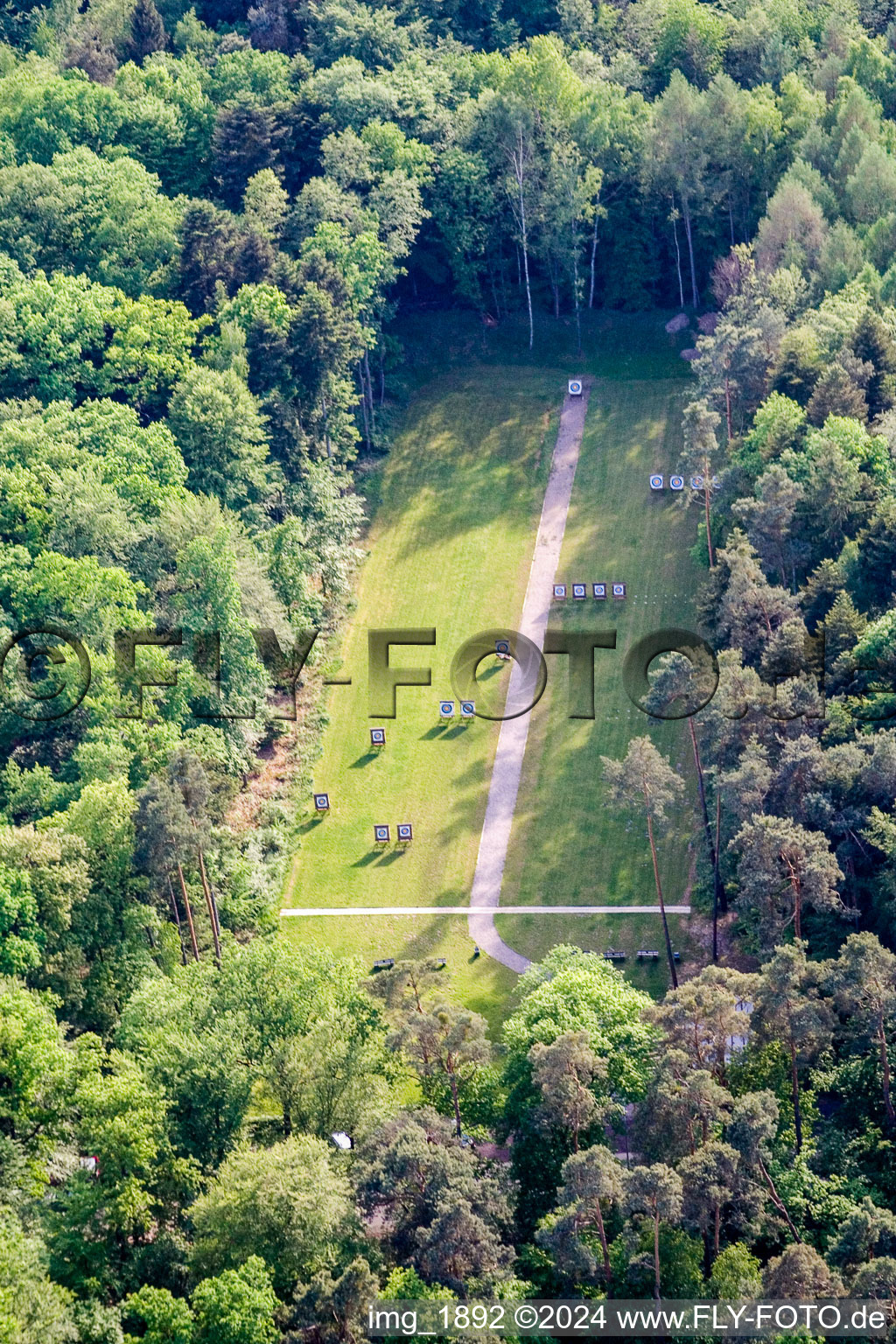 Training Area firing range aerea of Bow sport in Kandel in the state Rhineland-Palatinate