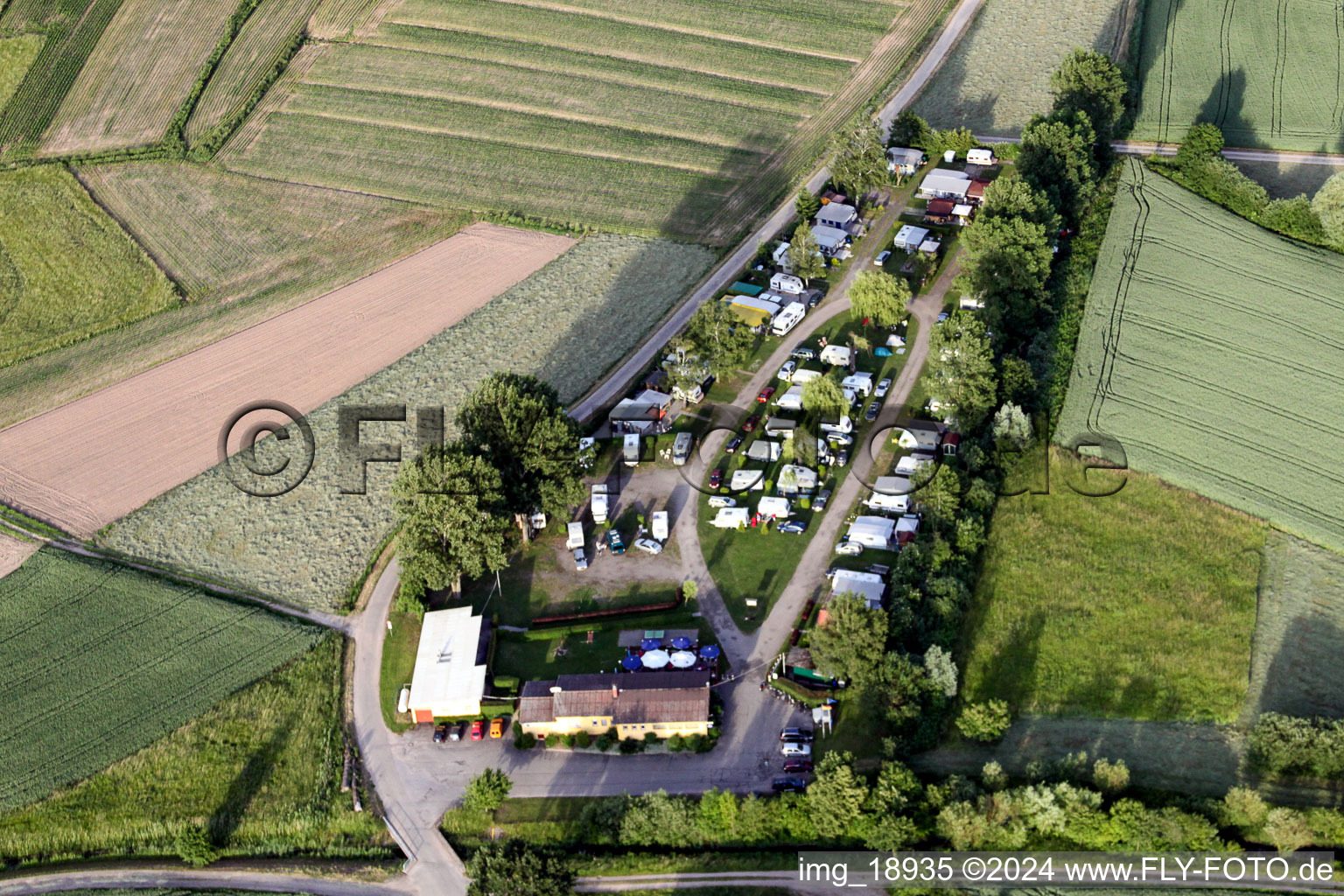 Eurocamping Sand Ilse Wolff in the district Sand in Willstätt in the state Baden-Wuerttemberg, Germany