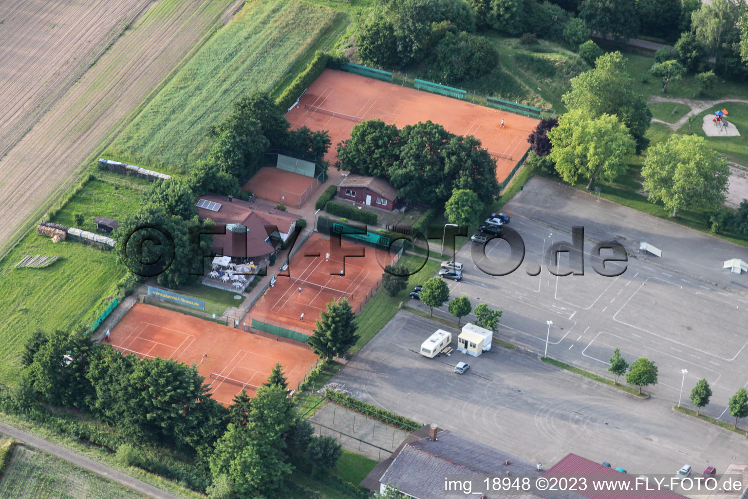 Tennis in the district Urloffen in Appenweier in the state Baden-Wuerttemberg, Germany