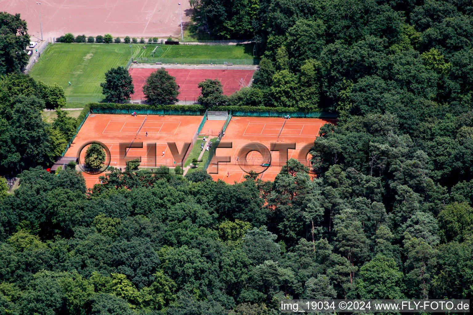 Tennis courts in Kandel in the state Rhineland-Palatinate, Germany