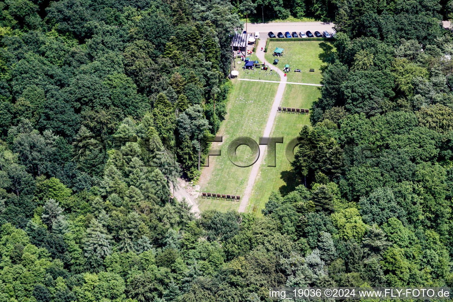 Aerial view of Archers in Kandel in the state Rhineland-Palatinate, Germany