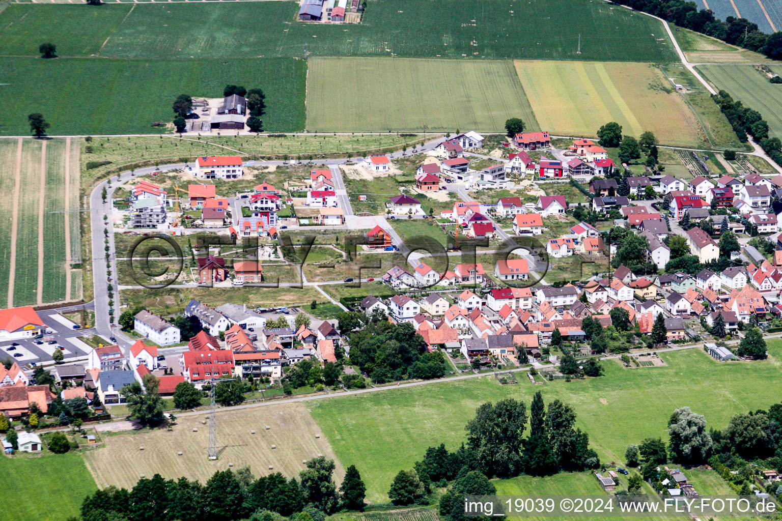 Oblique view of Mountain trail in Kandel in the state Rhineland-Palatinate, Germany