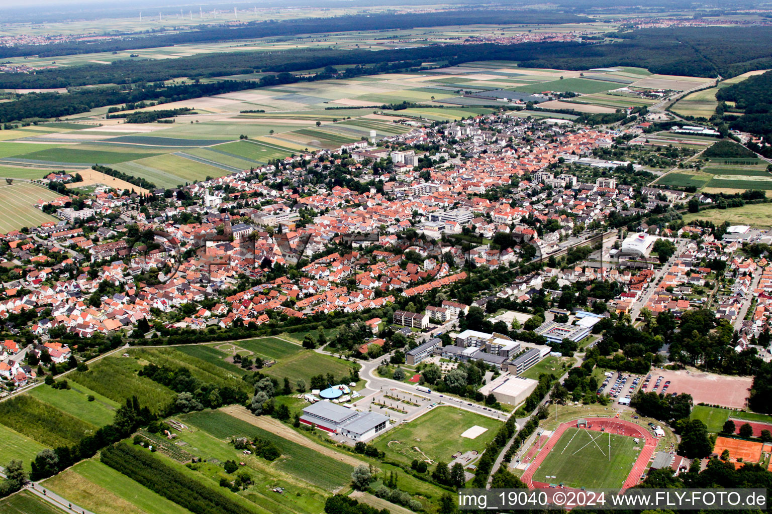 City view of the city area of in Kandel in the state Rhineland-Palatinate