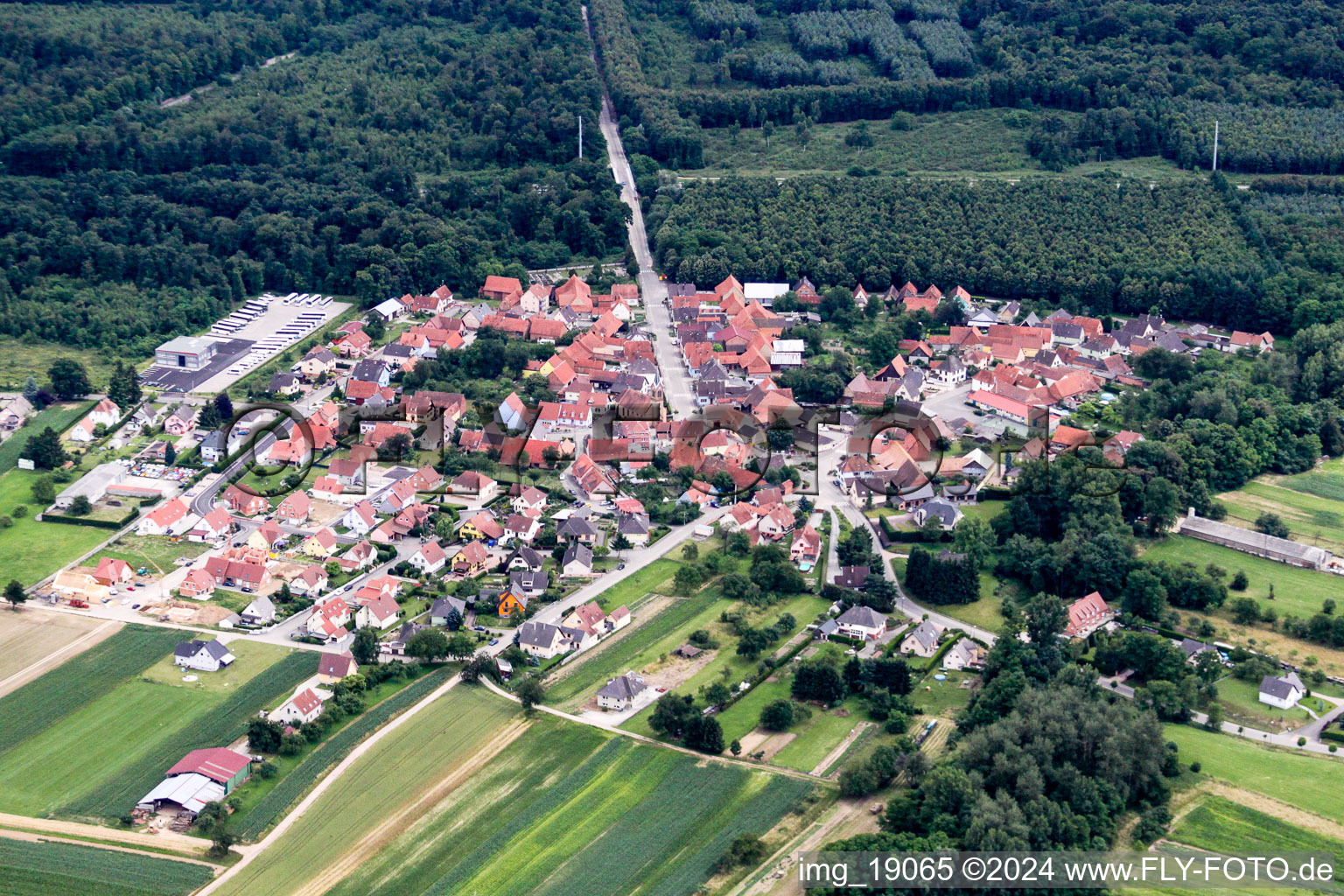 Schaffhouse-près-Seltz in the state Bas-Rhin, France out of the air