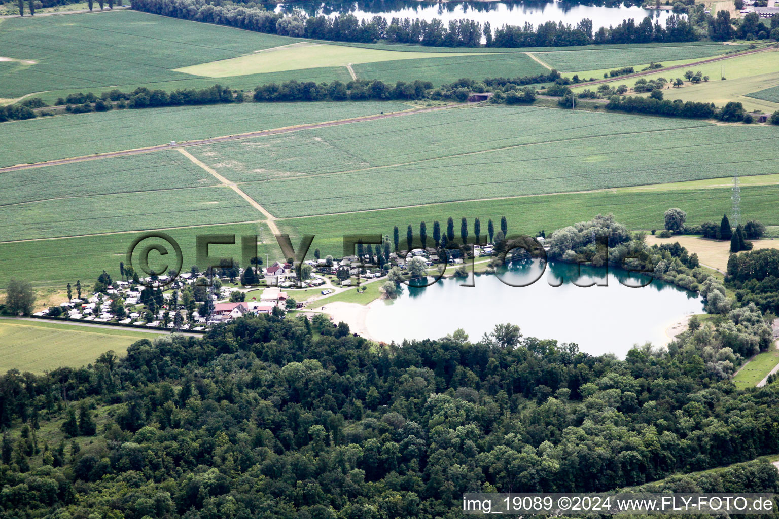 Oblique view of Leutenheim in the state Bas-Rhin, France