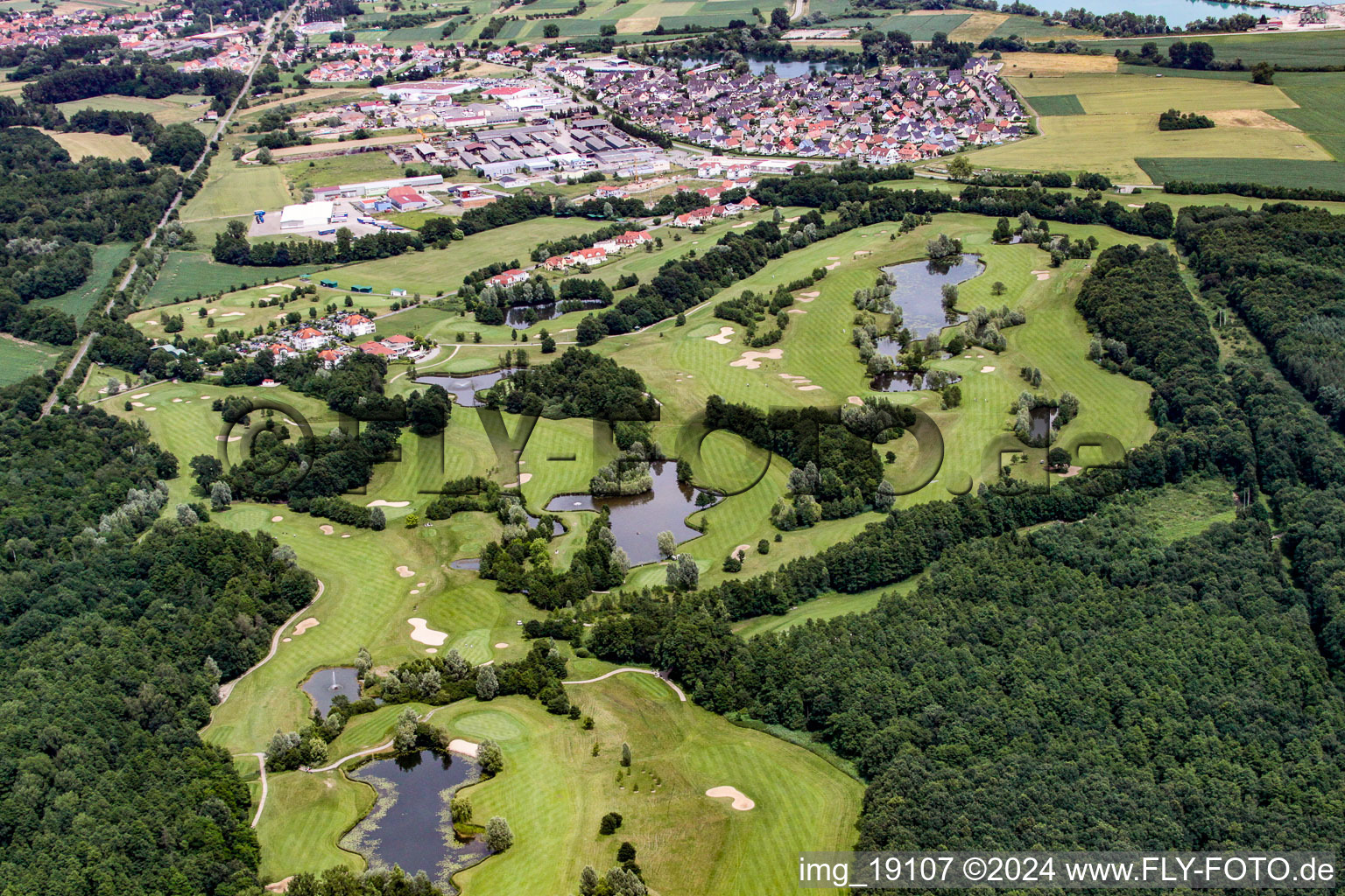 Aerial view of Golf course in Soufflenheim in the state Bas-Rhin, France