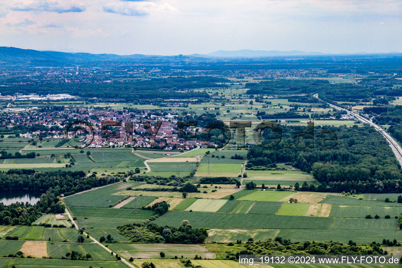 District Urloffen in Appenweier in the state Baden-Wuerttemberg, Germany out of the air