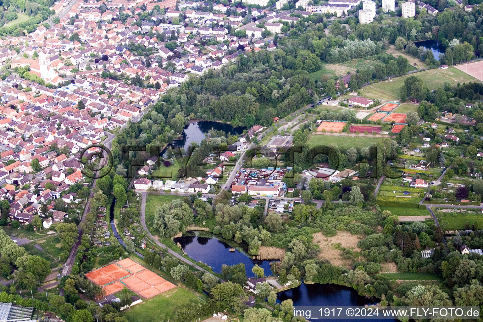 Fritschlachweg in the district Daxlanden in Karlsruhe in the state Baden-Wuerttemberg, Germany