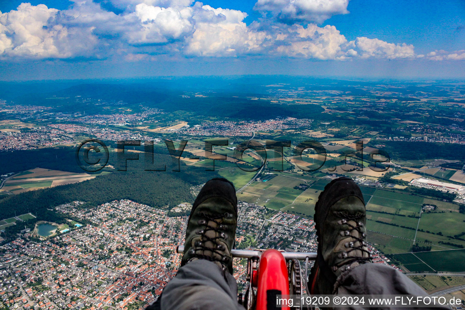 Walldorf in the state Baden-Wuerttemberg, Germany from above