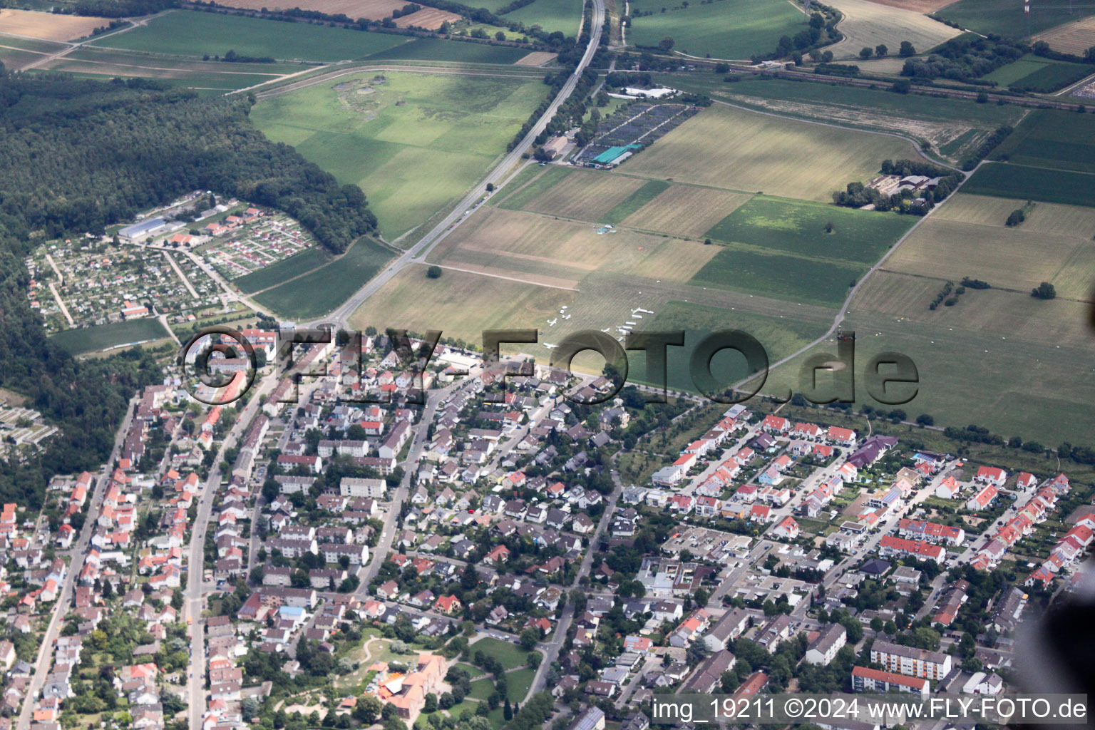 Walldorf in the state Baden-Wuerttemberg, Germany out of the air