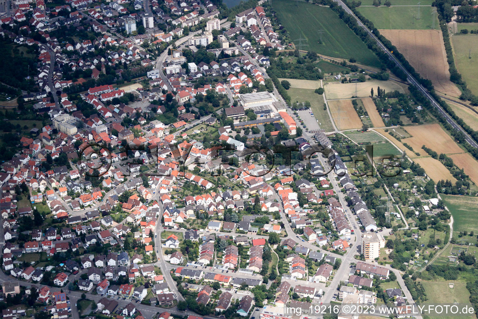 Aerial photograpy of Sankt Ilgen in the state Baden-Wuerttemberg, Germany
