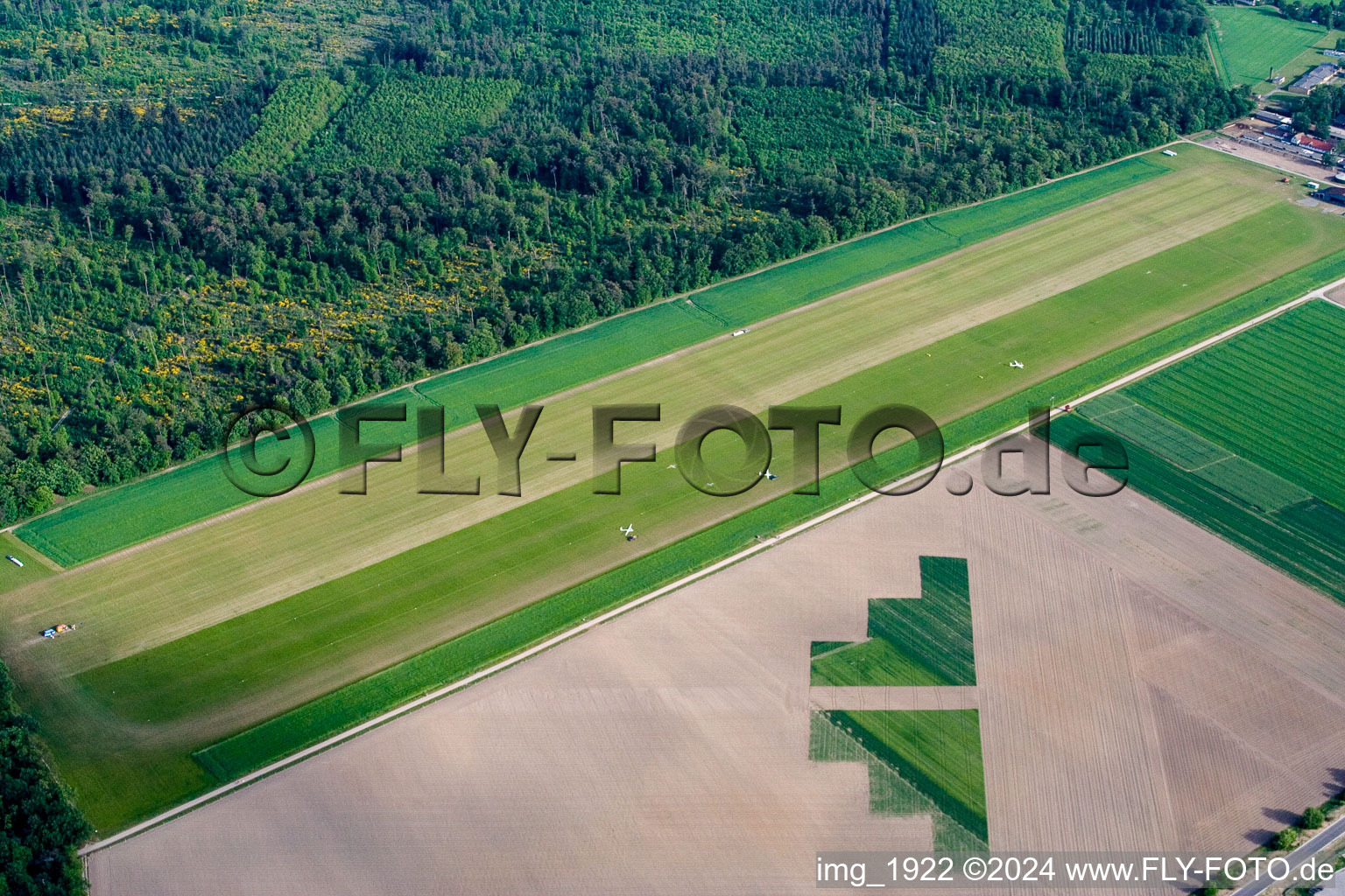 Rheinstetten Gliding Airfield in the district Daxlanden in Karlsruhe in the state Baden-Wuerttemberg, Germany