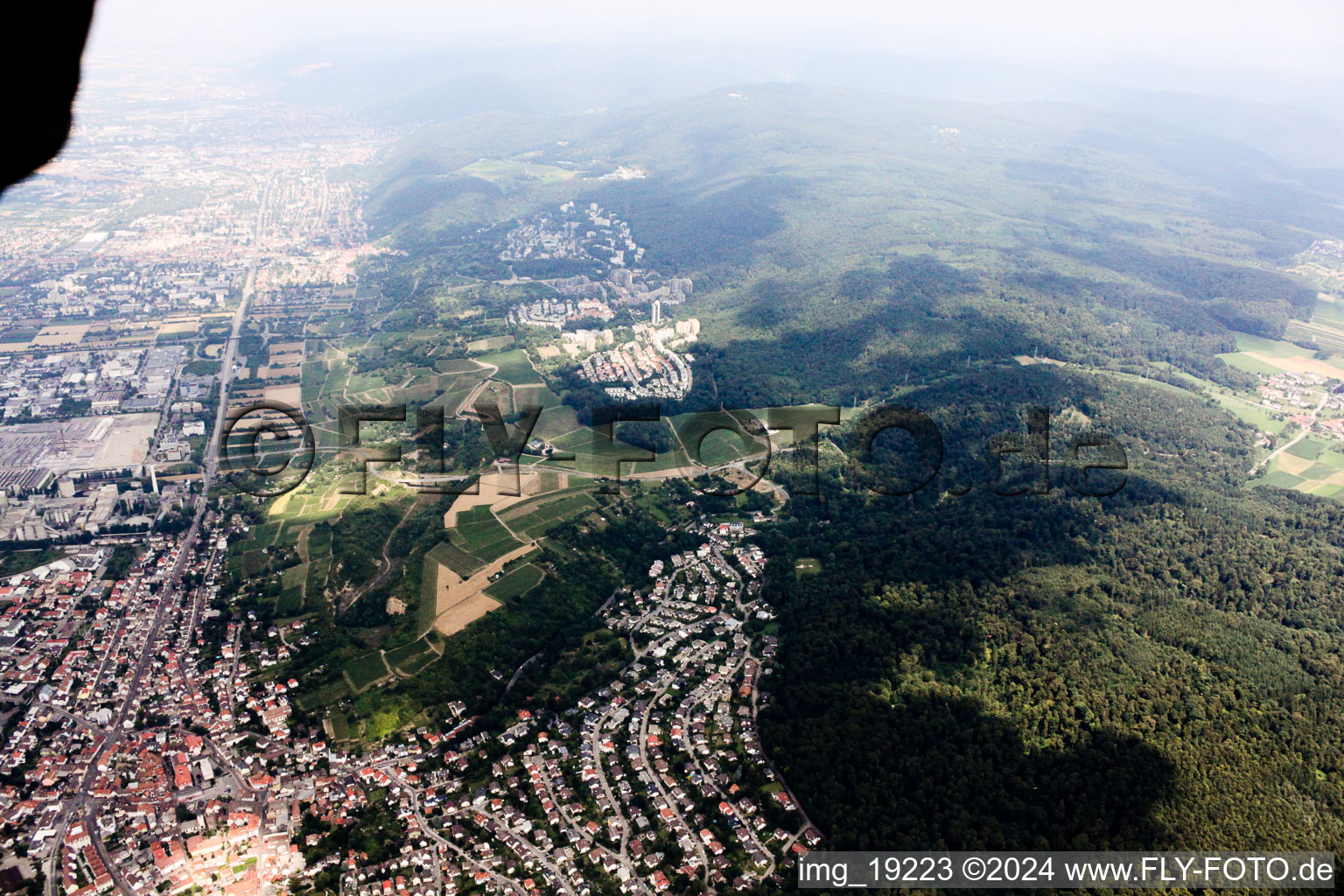 Leimen in the state Baden-Wuerttemberg, Germany seen from above