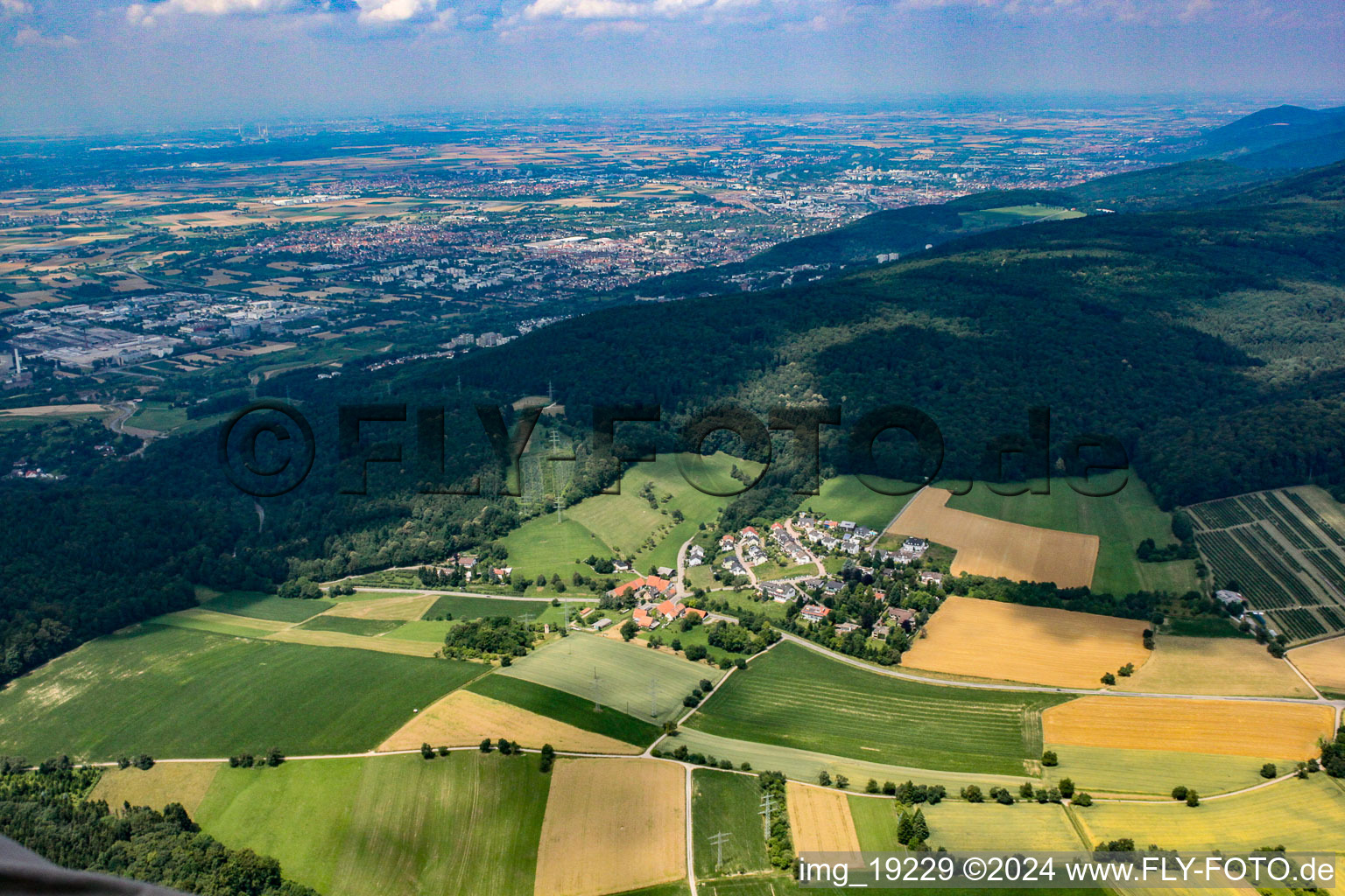 Oblique view of Lingental in the state Baden-Wuerttemberg, Germany