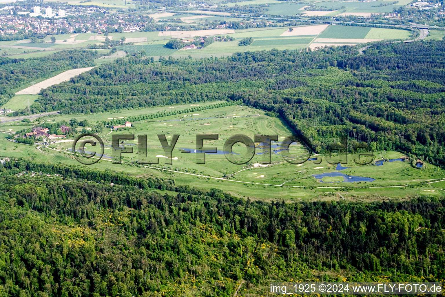 Golf course Gut Scheibenhard in the district Beiertheim-Bulach in Karlsruhe in the state Baden-Wuerttemberg, Germany