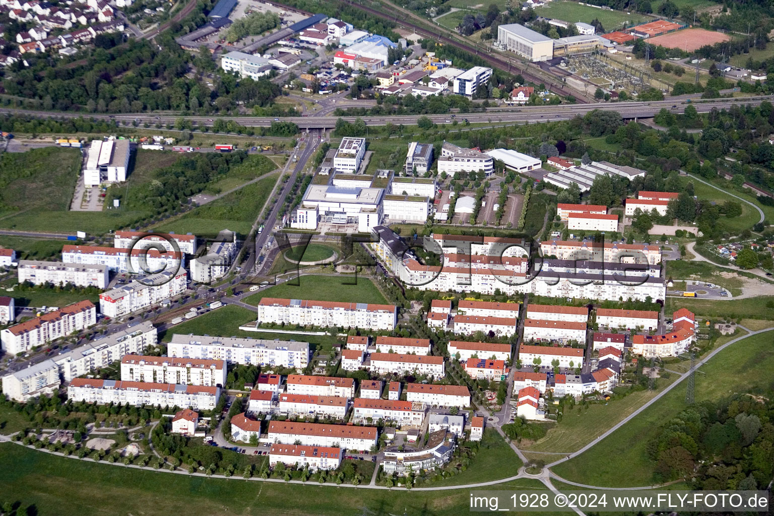 South in the district Oberreut in Karlsruhe in the state Baden-Wuerttemberg, Germany