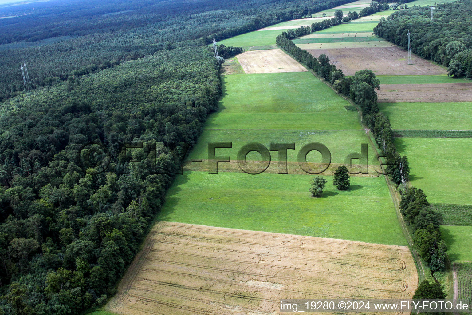 Kandel in the state Rhineland-Palatinate, Germany seen from a drone