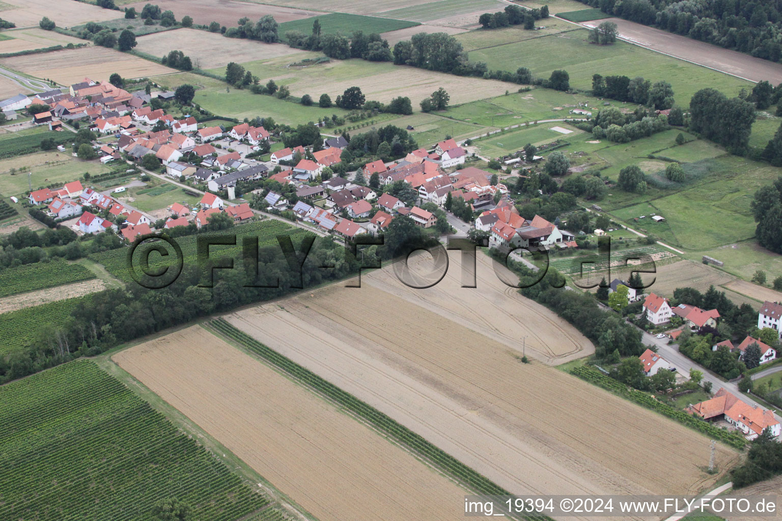 Hergersweiler in the state Rhineland-Palatinate, Germany seen from a drone